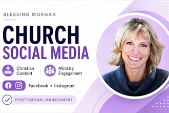 manage church social media marketing and create faith based christian content