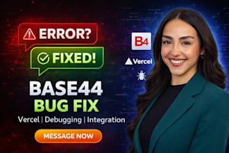 base44 debugging base44 expert vercel base44 integration base44 website bug fix