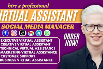 be social media VA, inbox management ,problem solving to increase productivity