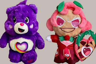 create custom plush toy labubu plush oc kawali plushie crochet stuffed animal