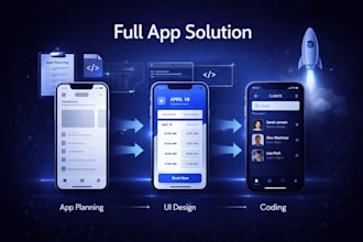 build your full mobile app from concept to launch