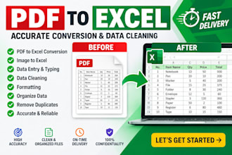convert PDF to excel and clean data
