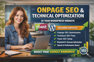 do onpage SEO wth yoast and technical optimization of wordpresss website