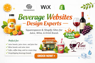 squarespace juice bar smoothie wine brand health bistro beverage website design
