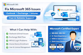 troubleshoot exchange online mail flow, spam filtering and intune issues