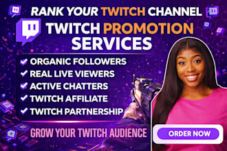 boost twitch live viewers, twitch channel promotion for live stream