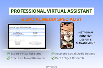 be your professional virtual assistant for any admin task