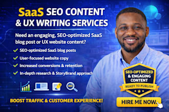 write SEO saas blog, tech articles, and UX website content