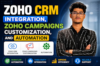 do zoho CRM integration, zoho campaigns   customization, and automation