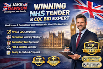 write nhs healthcare tender, cqc bid, domiciliary care proposal to win contract