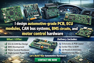 design automotive pcb ,ecu modules, can bus systems, bms and motor control