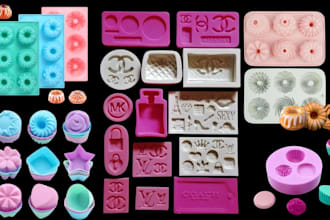 design 3d cad model custom 3d silicone mold for resin cookie chocolate soap mold
