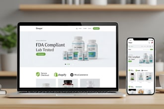 build converting peptide website, supplement and ecommerce website
