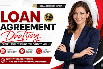 prepare and notarize loan agreements as US llc lawyer