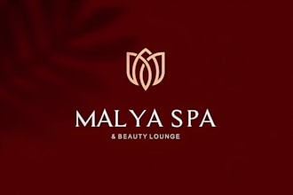 create modern minimalist monogram logo design for luxury brand