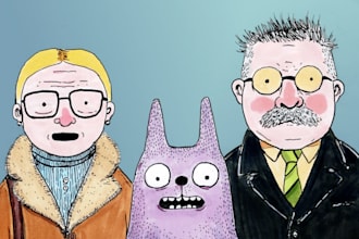 create editorial and dynamic illustrations with characters and scenes