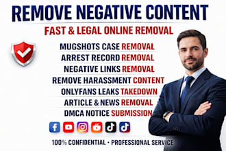 remove mugshots delete negative links news cases articles and bad google results