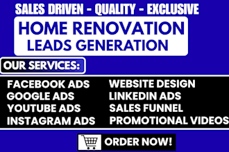 home renovation leads home improvement home remodeling leads sales funnel