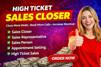 sales representative high ticket sales closer salesperson appointment setting
