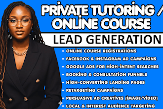 private tutoring leads online course marketing student leads online tutoring ads