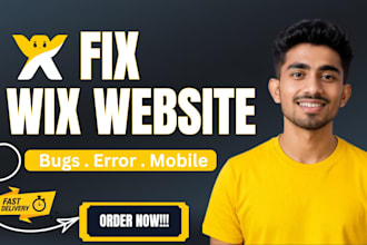 fix wix website errors, bugs and mobile issues fast
