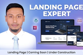 create a high converting wordpress landing page or coming soon page