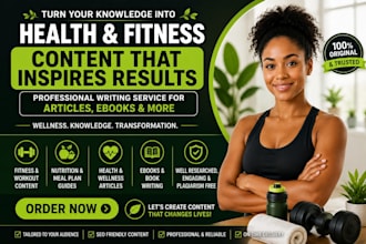 write health, fitness, medical ebook and book, ghostwriter