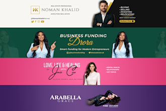 design an outstanding youtube banner for your channel