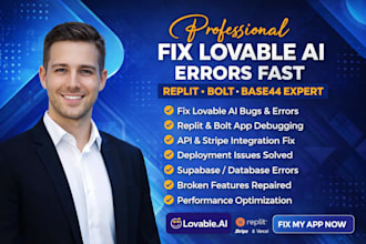 fix errors in lovable ai replit bolt new base44 api stripe and deployment issues