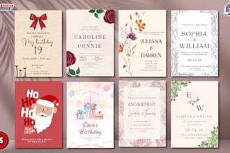 design elegant wedding, birthday or party invitation card