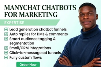build manychat lead generation chatbot for marketing automation