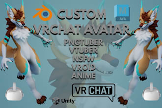 create vrchat avatar furry avatar 3d vtuber model