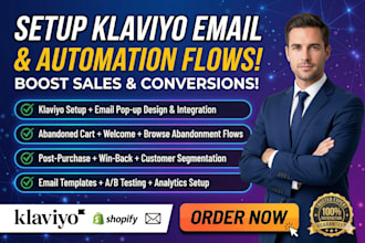 setup klaviyo email marketing flows abandoned cart welcome series,pop up shopify