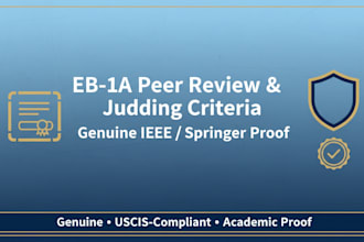 provide verified ieee or springer peer review certificate for eb1 documentation