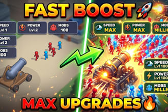 boost your mob control account, upgrade cannons, towers, and rank fast