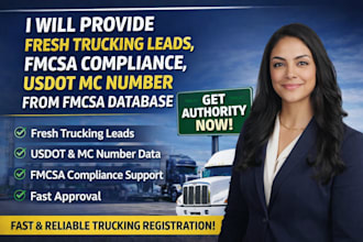 provide fresh trucking leads, compliance, usdot, from fmsca database