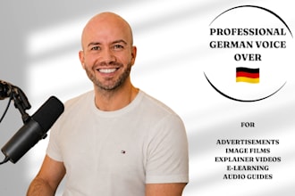 record a professional german voice over for you