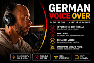 record a professional german voice over for you