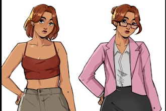 design anime character sheet and character reference sheet