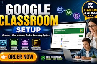 set up google classroom course curriculum training manual and online classroom