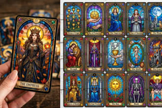stained glass art custom stained glass card game design art 2d glass art design