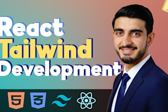build a responsive react js and tailwind CSS website