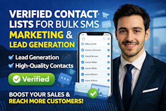 provide a verified contact list for bulk SMS marketing and lead generation