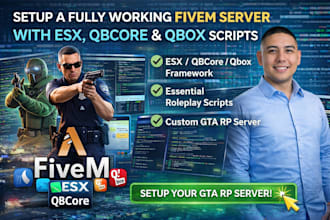 setup a fully working fivem server with esx, qbcore, qbox and scripts