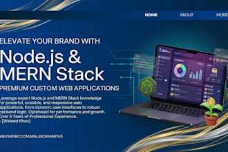 develop custom web applications using react and node js