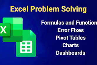 fix advanced excel formulas, errors, pivot tables, and power query