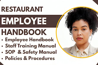 create restaurant employee handbook sops hr policies and food safety manual