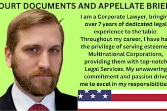 draft appellate briefs, response briefs, reply briefs and writ of mandamus