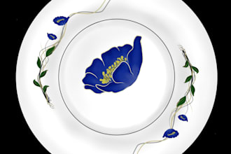 design floral plate pattern