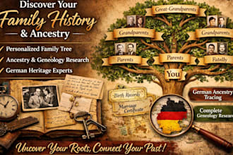 custom family tree and genealogy research for ancestors and family history germa